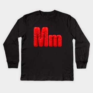 Capital & Simple "M" Letter My Favorite Kids Long Sleeve T-Shirt